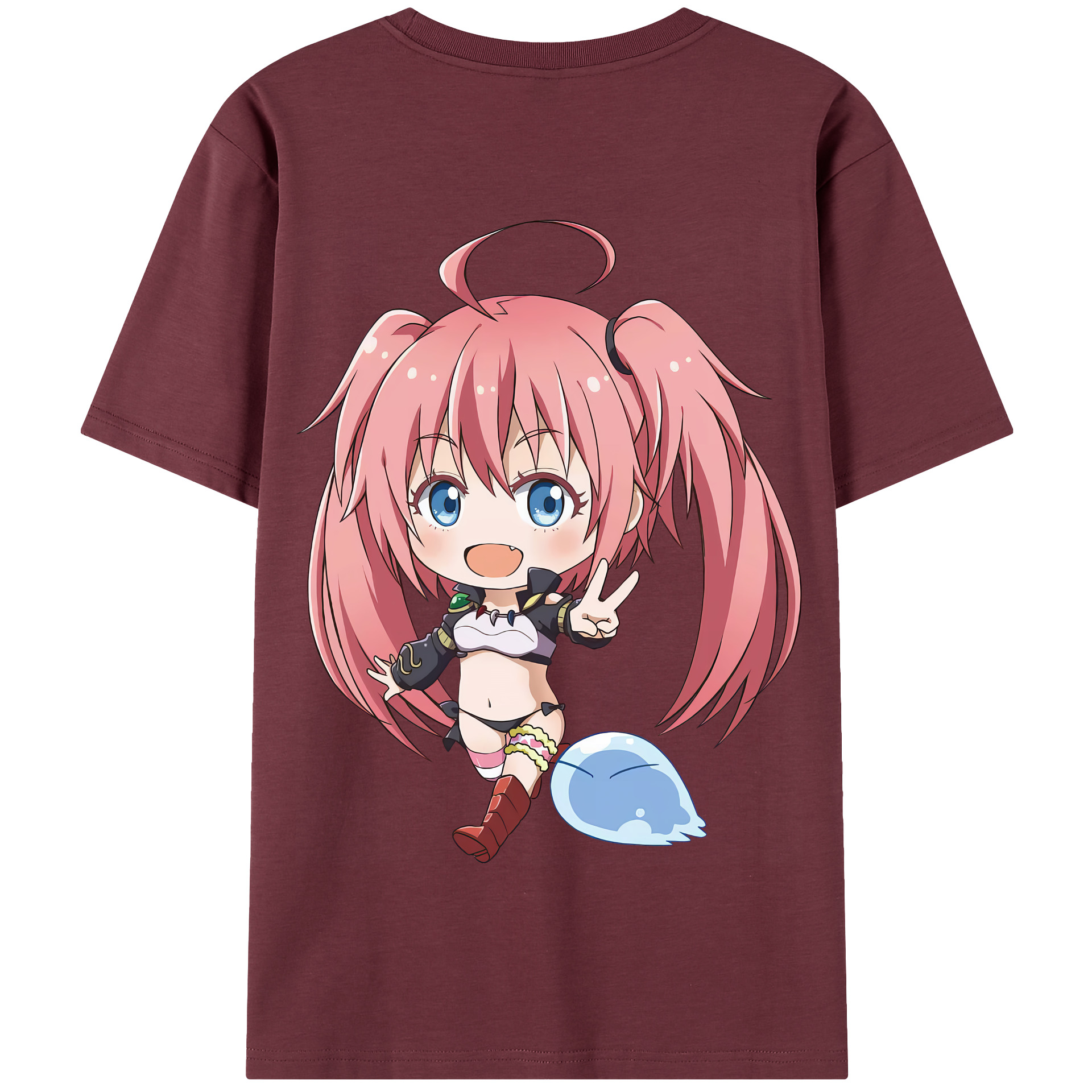 （画像用） 転スラ Regarding Reincarnated to Slime 綿100％半袖Tシャツ（背面プリント）